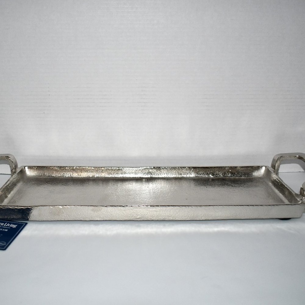 Southern Living SMALL Nickle Rectangular Tray #L-F2TRA115 NWT